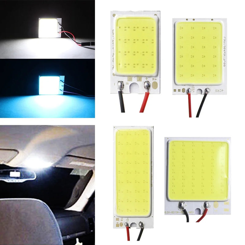 2/4/8 peças acessórios interiores do carro 18/24/48 smd t10 4w 12v cob painel interior do carro luzes led lâmpada carro cúpula luz painel do carro