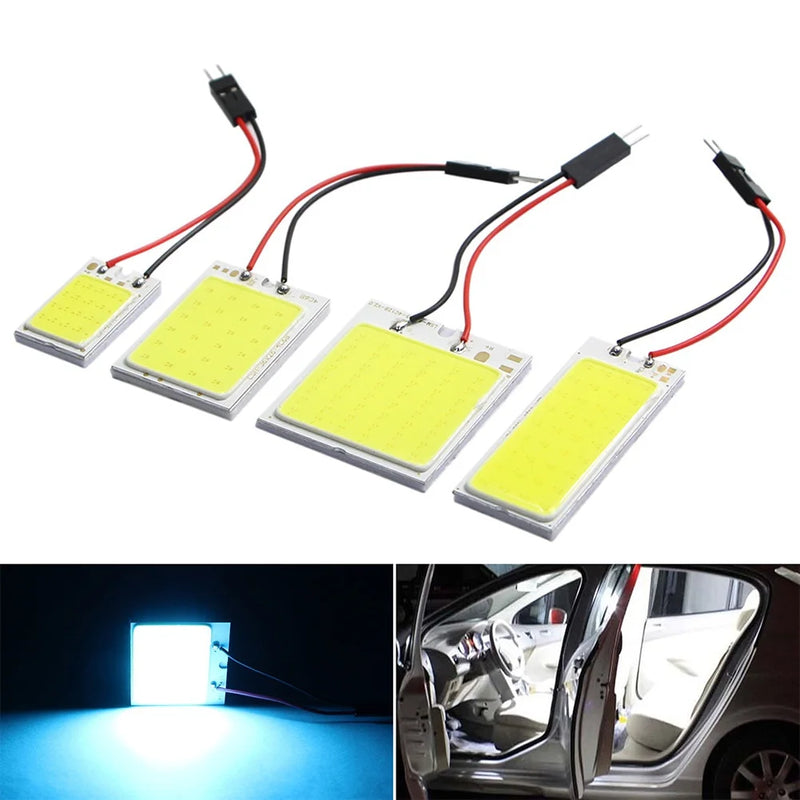 2/4/8 peças acessórios interiores do carro 18/24/48 smd t10 4w 12v cob painel interior do carro luzes led lâmpada carro cúpula luz painel do carro