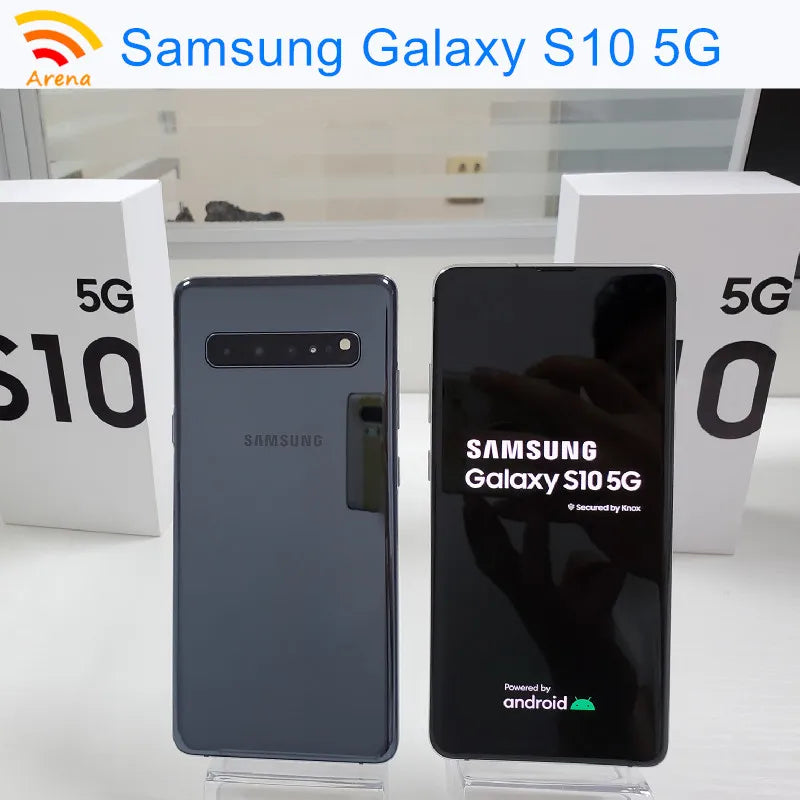 Samsung galaxy s10 original 5g g977n, 95% novo, versão coreana desbloqueada, 6.7 ", 8gb ram, 256gb rom, octa core nfc