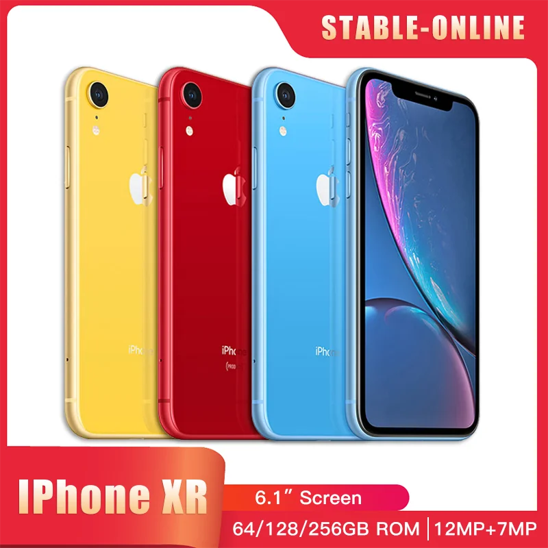 Apple iphone xr 4g lte móvel 6.1 "3gb ram 64gb/128gb/256gb rom smartphone original desbloqueado hexacore iphone xr