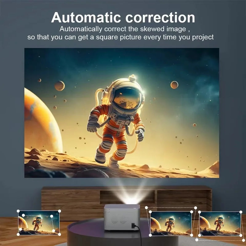 Hy350 novo projetor android 11 4k 1920*1080p wifi6 580ansi allwinner h713 32g controle de voz bt5.0 projetor de cinema em casa