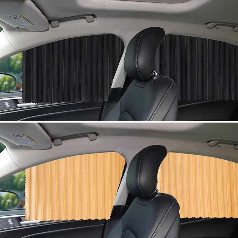 Magnets Car Sunshade Curtain Universal Side Window Shades Curtains For Car Front Rear Window Film Heat Insulation Sun Protection