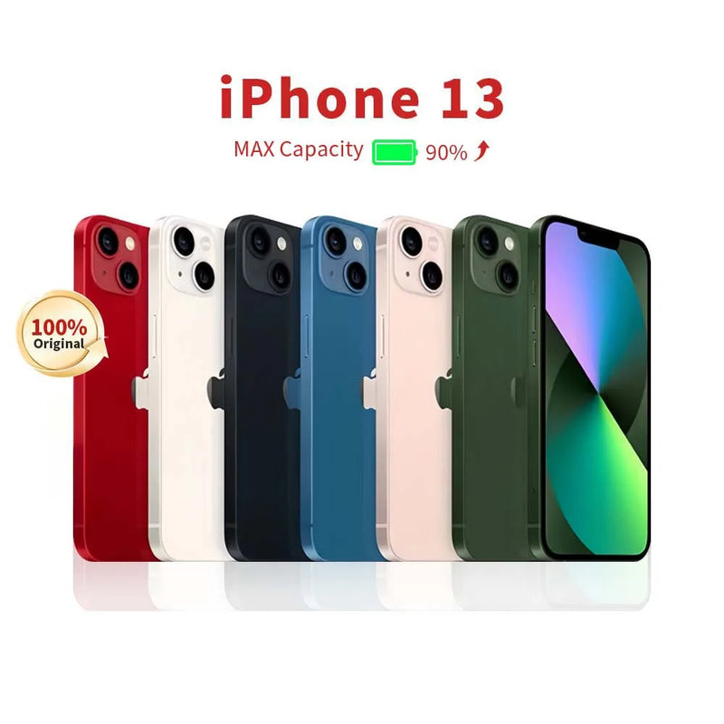 Original Apple iPhone 13 6.1" Genuine Super Retina OLED 128/256/512GB ROM Face ID NFC A15 IOS iPhone13 5G 98% New Mobile Phone