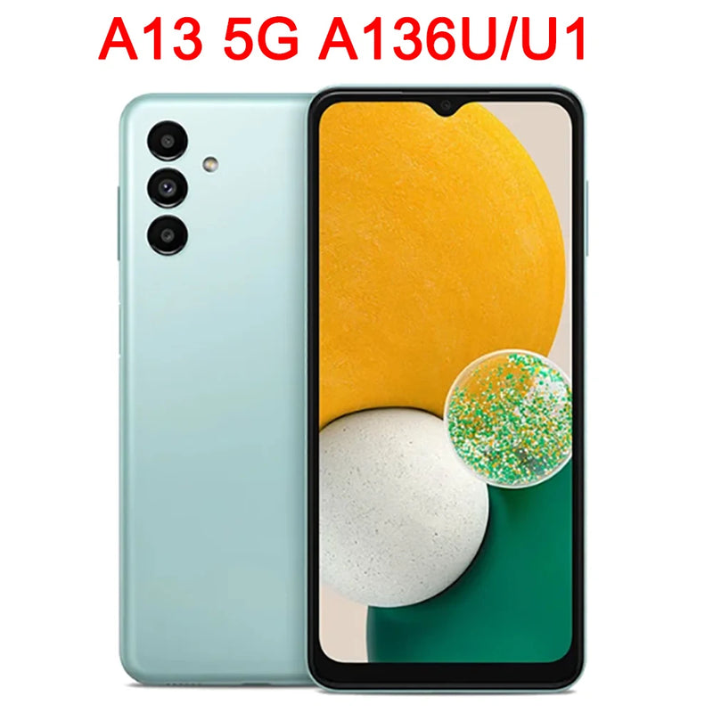 Original Samsung  A13 5G A136U/U1 Mobile Phone 6.5" 4GB RAM 64GB ROM 50MP Triple Camera Fingerprint Unlocked CellPhone