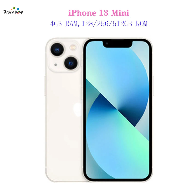 Face ID Apple iPhone 13 mini 128GB/256GB/512GB 5G LTE NFC IOS A15 Bionic Hexa Core 5.4'' Dual 12MP e 12MP 4GB RAM