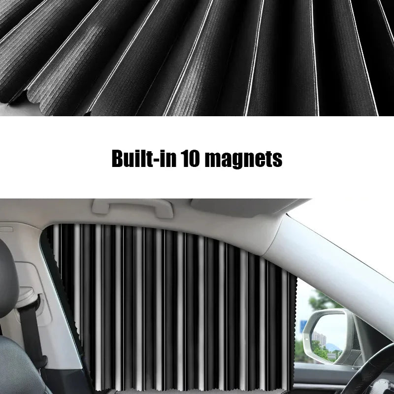 Magnets Car Sunshade Curtain Universal Side Window Shades Curtains For Car Front Rear Window Film Heat Insulation Sun Protection